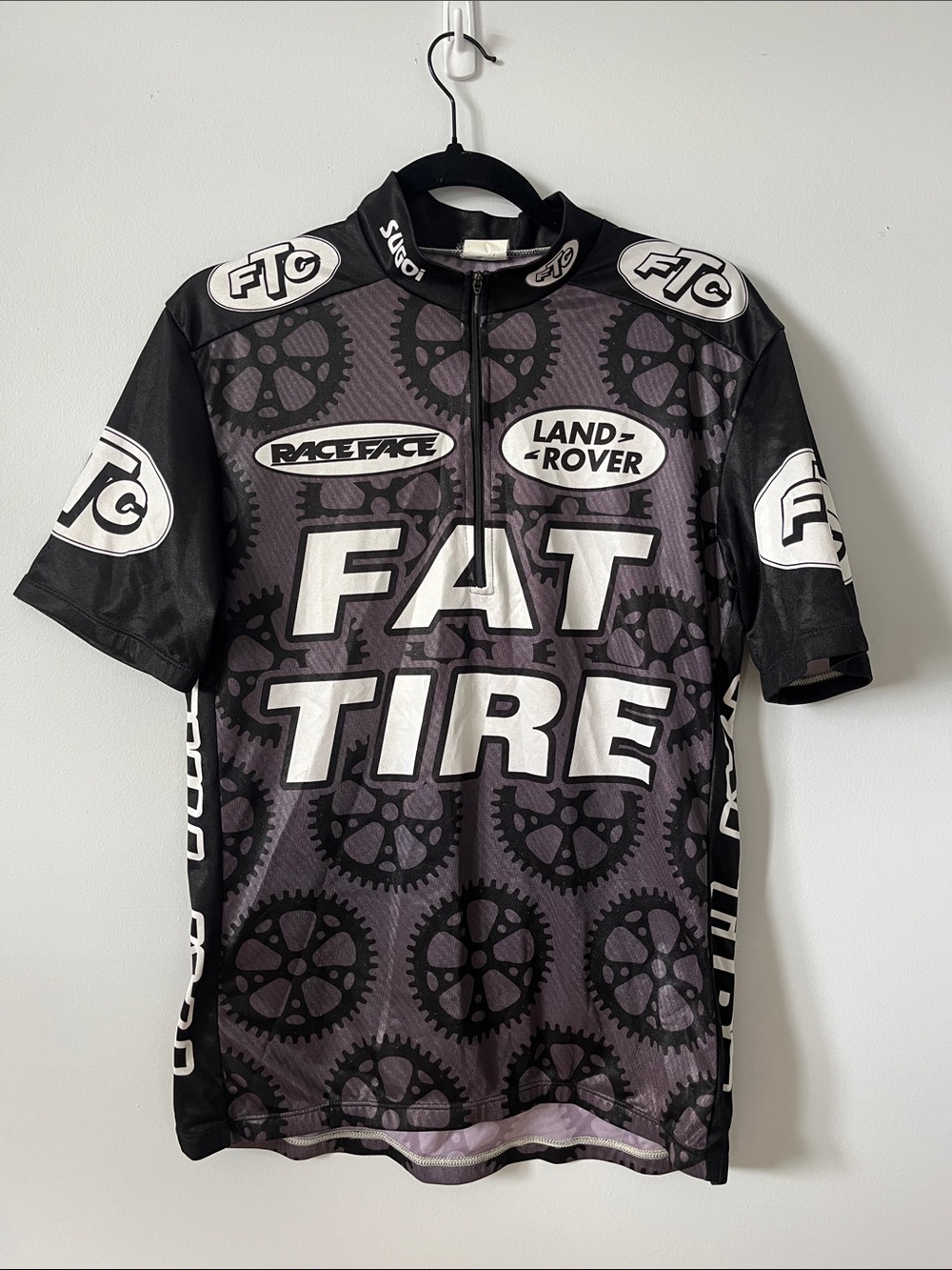 SUGOI Black and Gray FAT TIRE Cycling Jersey